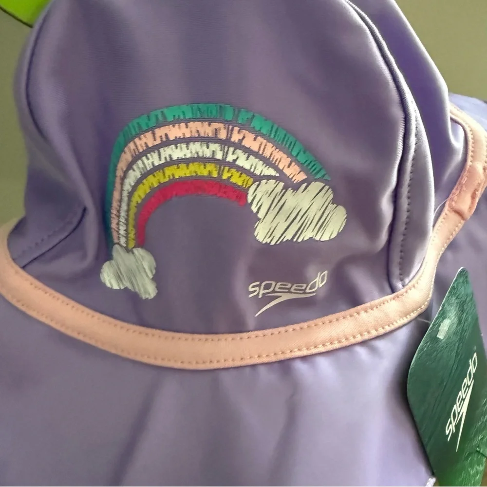 NWT Speedo baby toddler sun bucket hat Size L/XL new purple